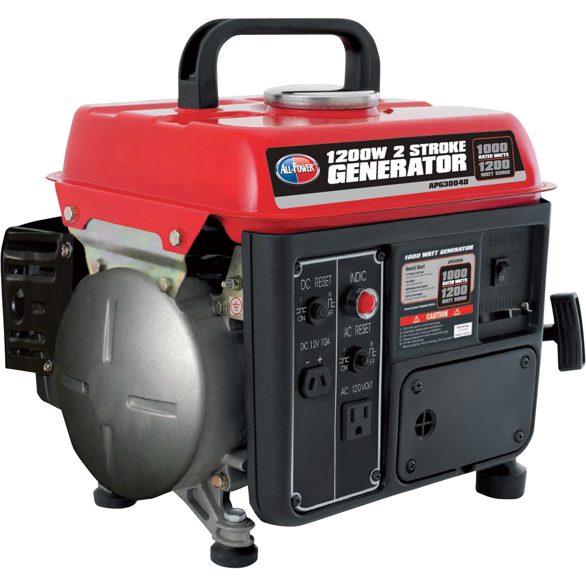 All Power America 2-Stroke Portable Generator — 1200 Surge Watts, 1000 Rated Watts, Model# APG-3004D